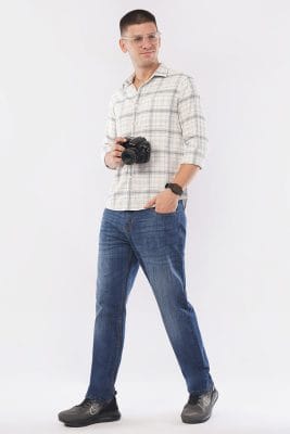 Men's shirt on-model ecommerce photography