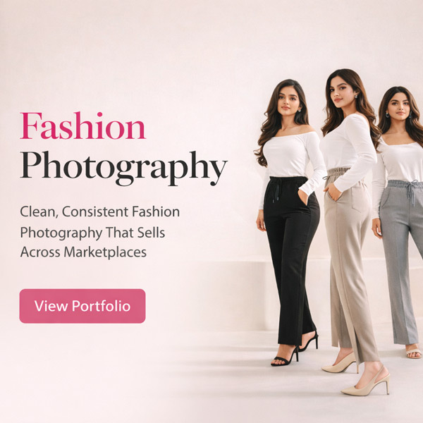 Ckstudio shot of three women in white tops and trousers on a soft pink background — Commercial Product Photography