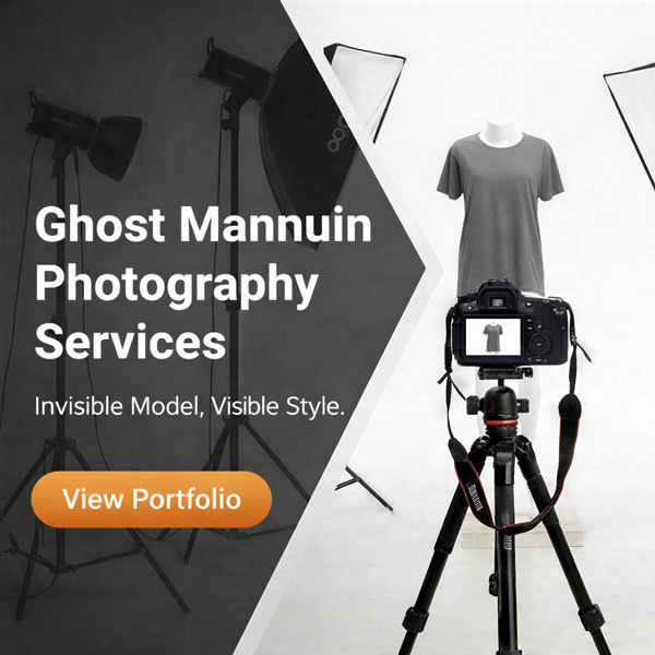 A shot of ghost mannequin wearing a gray t-shirt on white background — Ckstudio Ghost Mannequin photography