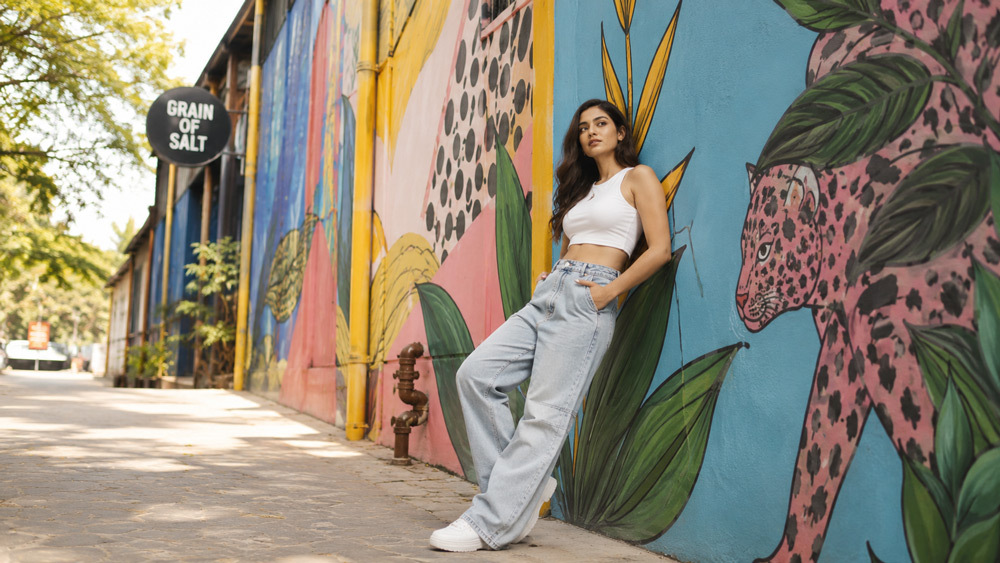 Lodhi Art District colorful mural wall fashion shoot backdrop Delhi Ckstudio