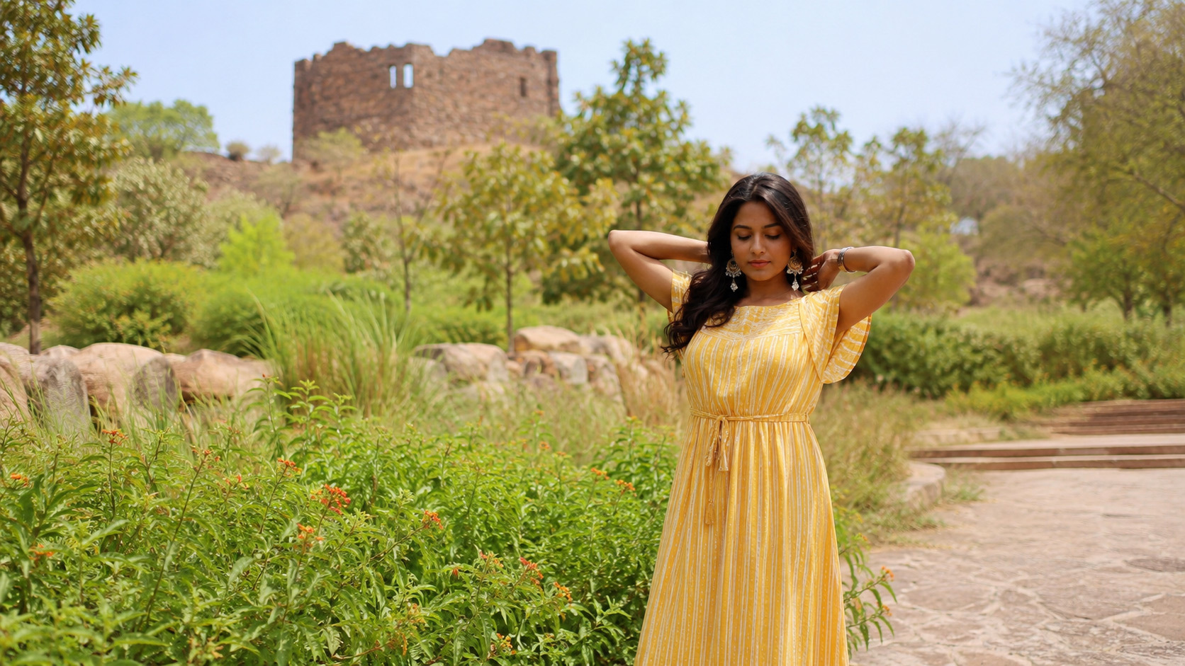 Sunder Nursery Aravalli Biodiversity Park nature fashion photoshoot Delhi green landscape Ckstudio
