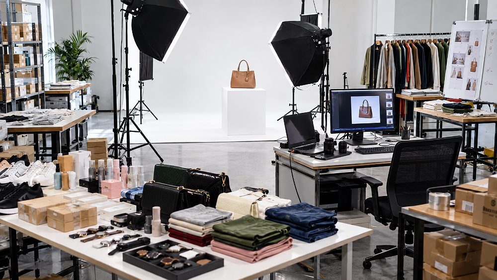Behind the scenes of bulk SKU photography planning scene inside an Indian standard ecommerce photography studio with