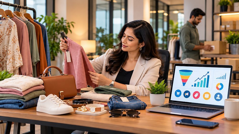 Behind the scenes of premium editorial marketplace growth scene inside an Indian standard ecommerce photography studio