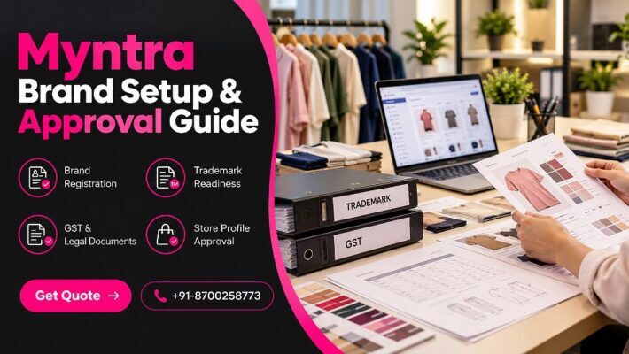 Myntra Brand Approval readiness scene inside an Indian standard ecommerce photography studio showing a