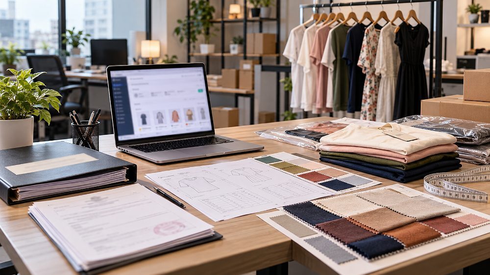 Behind the scenes of myntra Brand Approval readiness scene inside an Indian standard ecommerce photography studio showing