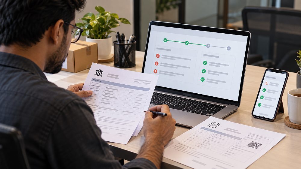 Behind the scenes of documents required for Flipkart seller registration arranged as a realistic preparation checklist