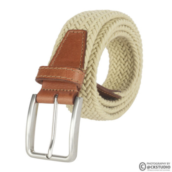 Ckstudio shot of a woven belt on a white background — Commercial Product Photography.