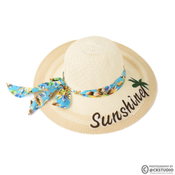 Shot of a stylish sun hat on a clean white background — Ckstudio; Commercial Product Photography.